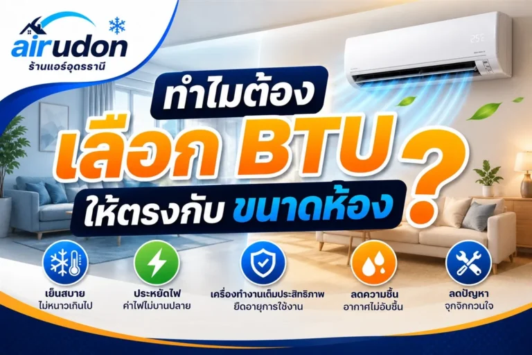 ทำไมต้องเลือก BTU ให้ตรงกับขนาดห้อง